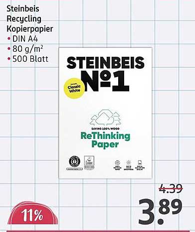 Steinbeis Recycling Kopierpapier DIN A4 80 g/m² - 500 Blatt