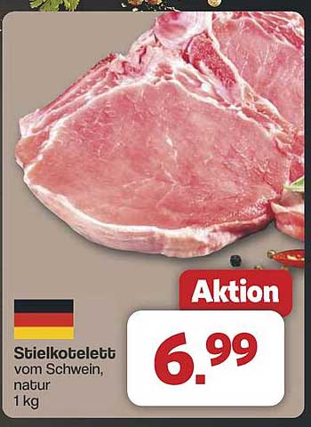 Stielkotelett vom Schwein, natur 1 kg