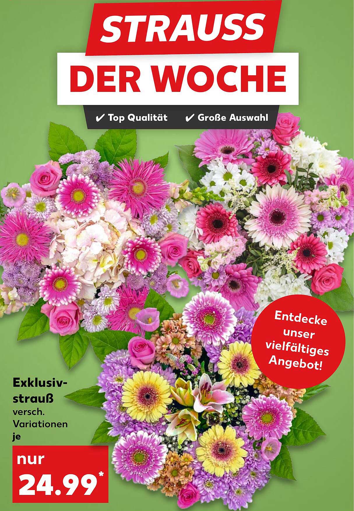 Strauß der Woche - Exklusivstrauß in verschiedenen Variationen