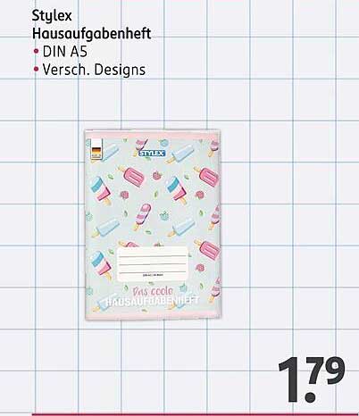 Stylex Hausaufgabenheft DIN A5 - Verschiedene Designs
