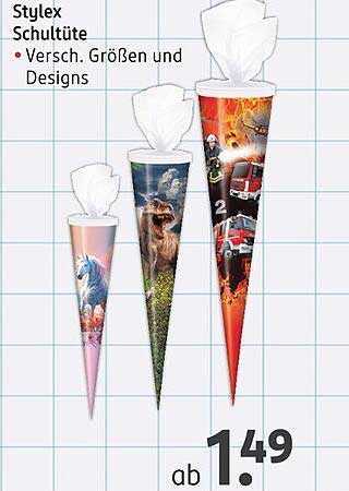 Stylex Schultüte - Verschiedene Größen und Designs