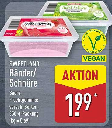 Sweetland Bänder/Schnüre - Saure Fruchtgummis 350 g