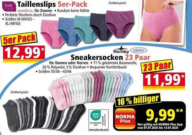 Taillenslips 5er-Pack - Seamless für Damen