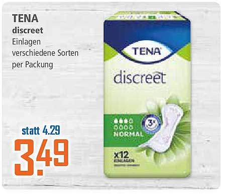 TENA discreet Einlagen verschiedene Sorten per Packung
