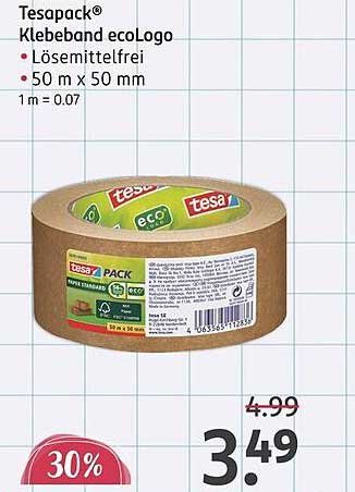 Tesapack® Klebeband ecoLogo – 50 m x 50 mm