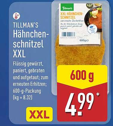 TILLMAN'S Hähnchen-Schnitzel XXL 600 g