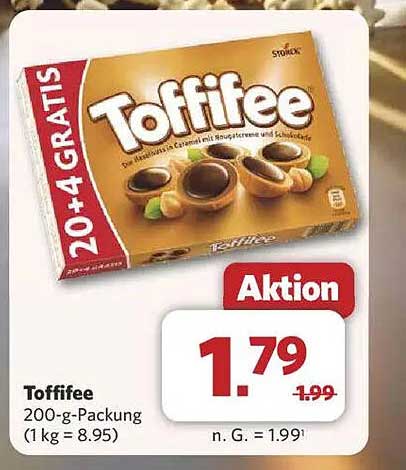 Toffifee 200-g-Packung (1 kg = 8,95)