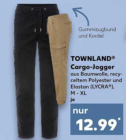 TOWNLAND® Cargo-Jogger aus Baumwolle und recyceltem Polyester