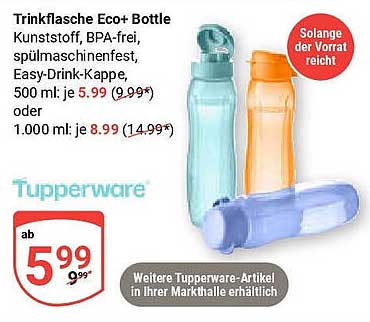 Trinkflasche Eco+ Bottle von Tupperware
