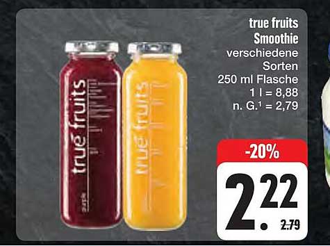 true fruits Smoothie 250 ml - Verschiedene Sorten