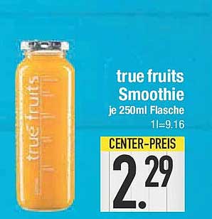 true fruits Smoothie je 250ml Flasche