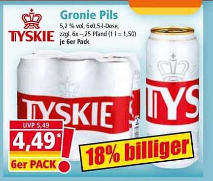 Tyskie Gronie Pils – 6er Pack