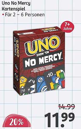 Uno No Mercy Kartenspiel für 2 – 6 Personen
