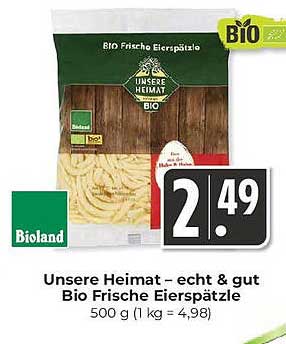 Unsere Heimat – echt & gut Bio Frische Eierspätzle