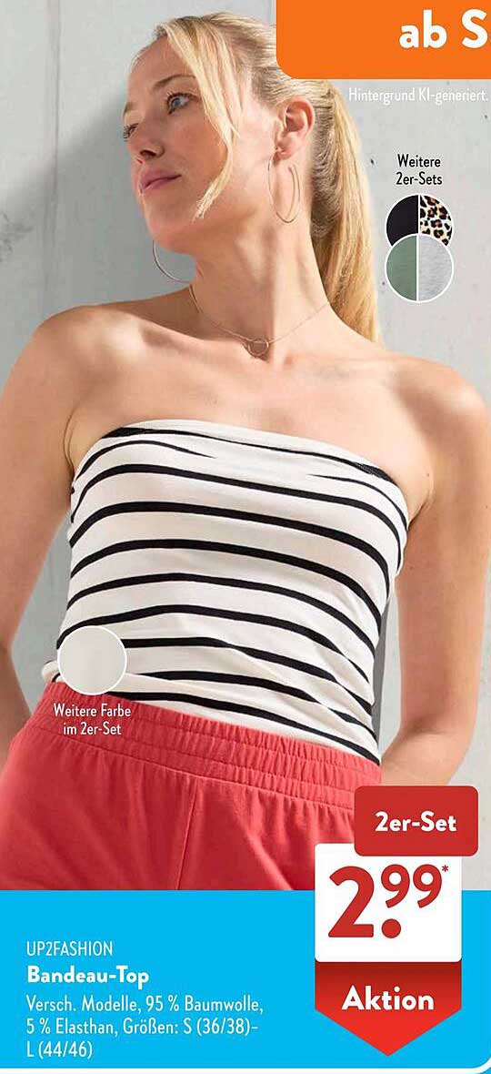 UP2FASHION Bandeau-Top 2er-Set