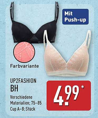 UP2FASHION BH – Verschiedene Materialien; 75–85 Cup A–B; Stück