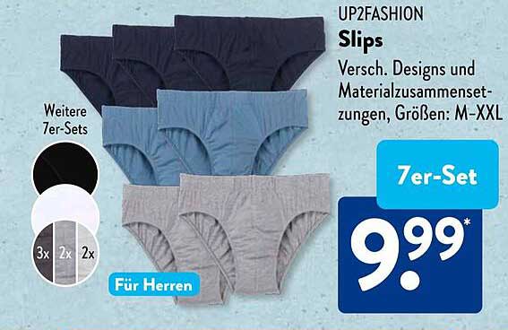 UP2FASHION Slips 7er-Set für Herren