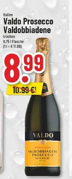 Valdo Prosecco Valdobbiadene trocken, 0,75 l Flasche