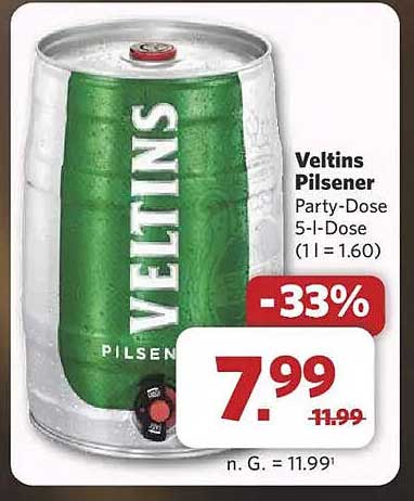 Veltins Pilsener Party-Dose 5-I-Dose