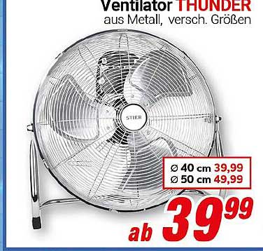 Ventilator THUNDER aus Metall, verschiedene Größen