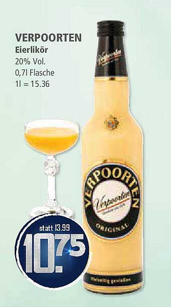 VERPOORTEN Eierlikör 20% Vol. 0,7l Flasche