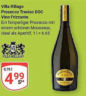 Villa Rillago Prosecco Treviso DOC Vino Frizzante