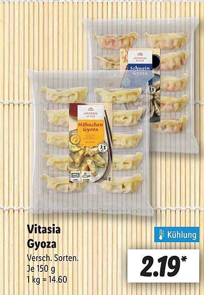 Vitasia Gyoza - Verschiedene Sorten