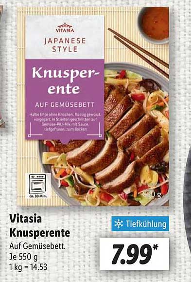 Vitasia Knusperente auf Gemüsebett 550g