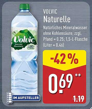 VOLVIC Naturelle 1,5-Liter-Flasche - natürliches Mineralwasser