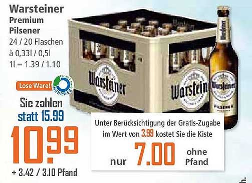 Warsteiner Premium Pilsener 24 Flaschen