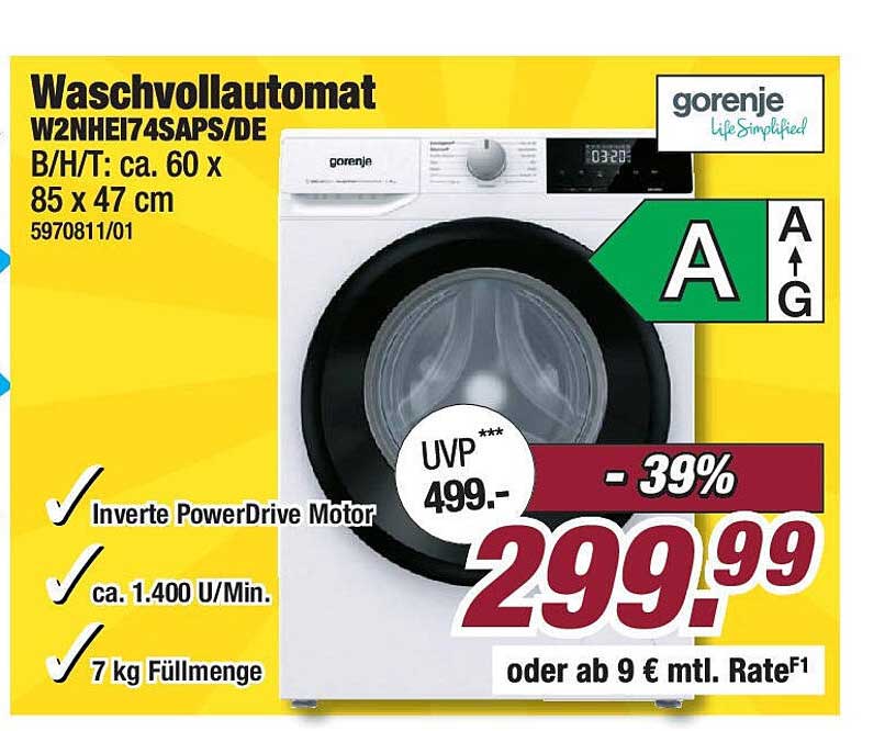 Waschvollautomat W2NHEI74SAPS/DE von Gorenje