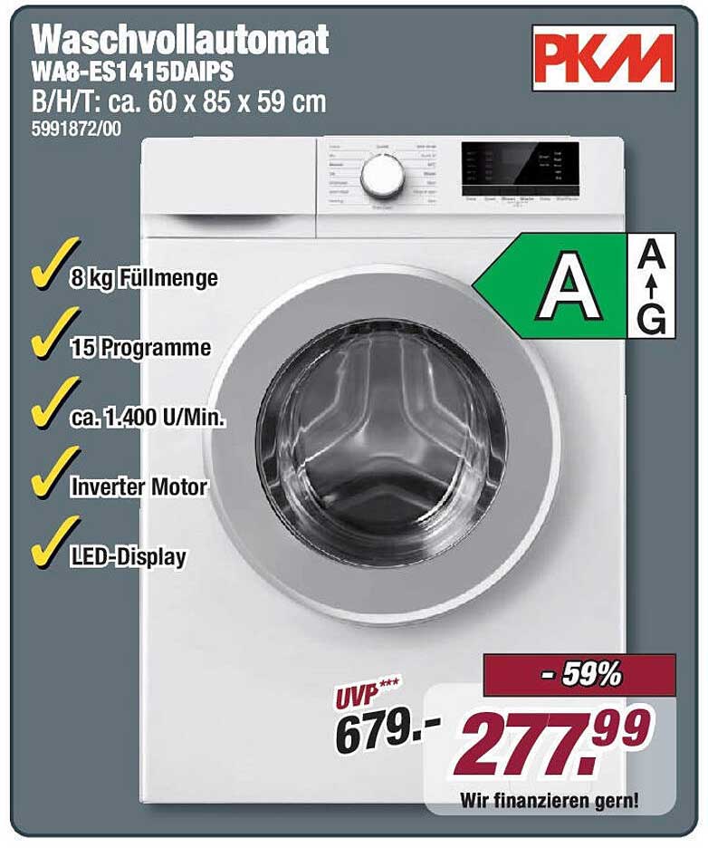 Waschvollautomat WA8-ES1415DAIPS