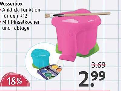 Wasserbox - An klick-Funktion für den K12 mit Pinselköcher und -ablage