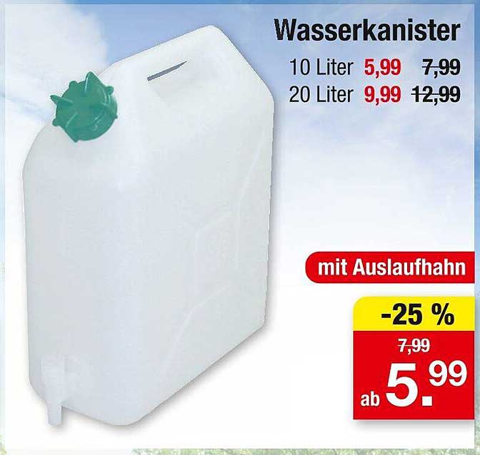 Wasserkanister mit Auslaufhahn - 10 Liter und 20 Liter