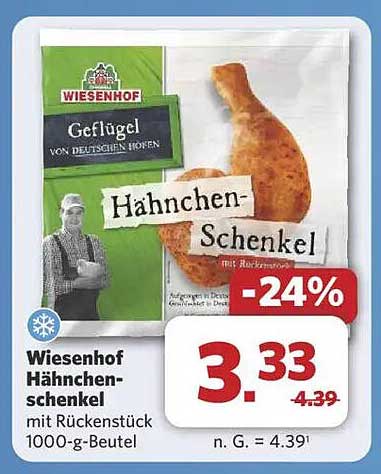 Wiesenhof Hähnchenschenkel mit Rückenstück 1000-g-Beutel