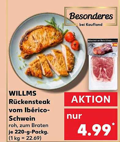 WILLMS Rückensteak vom Iberico-Schwein 220-g-Packung