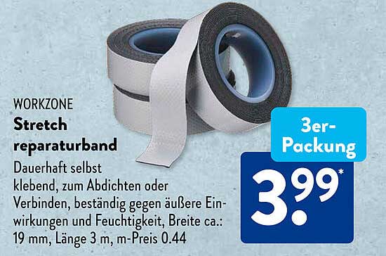 WORKZONE Stretch Reparaturband - 3er-Packung