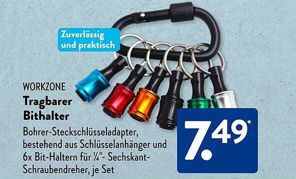 WORKZONE Tragbarer Bithalter
