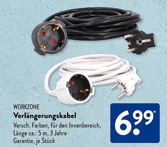 WORKZONE Verlängerungskabel