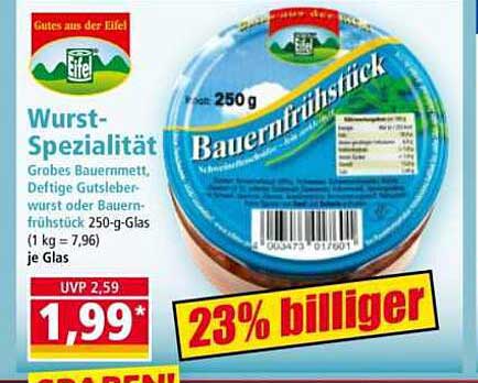 Wurst-Spezialität - Bauernfrühstück im Glas