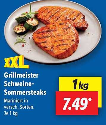 XXL Grillmeister Schweine-Sommersteaks 1 kg