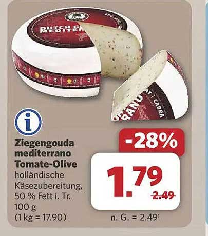 Ziegengouda Mediterrano Tomate-Olive