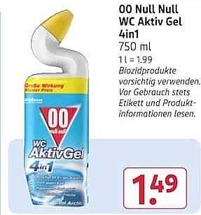 00 Null Null WC Aktiv Gel 4in1 750 ml