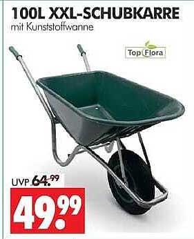 100L XXL-SCHUBKARRE mit Kunststoffwanne