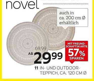 11 IN- UND OUTDOOR-TEPPICH, CA. 120 CM Ø