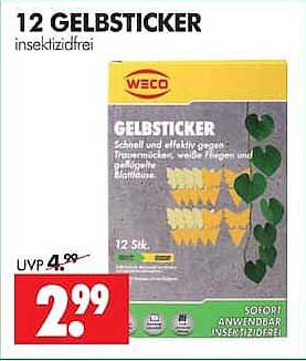 12 GELBSTICKER