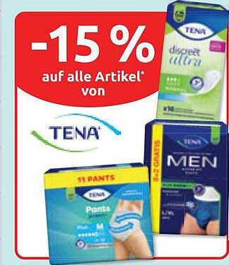 -15 % auf alle Artikel* von TENA
