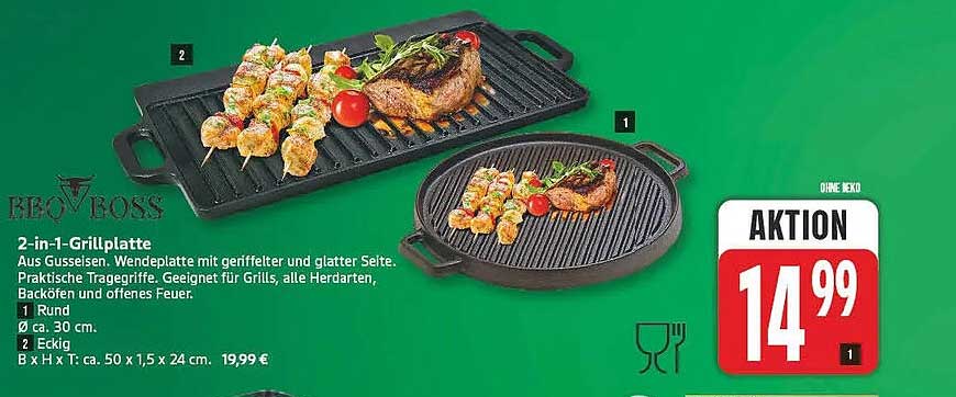 2-in-1-Grillplatte