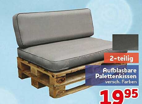 2-teilig Aufblasbare Palettenkissen versch. Farben