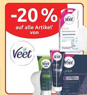 -20 % auf alle Artikel* von Veet